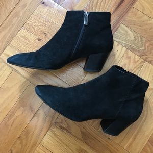 Aquatalia Black Suede Ankle Boot